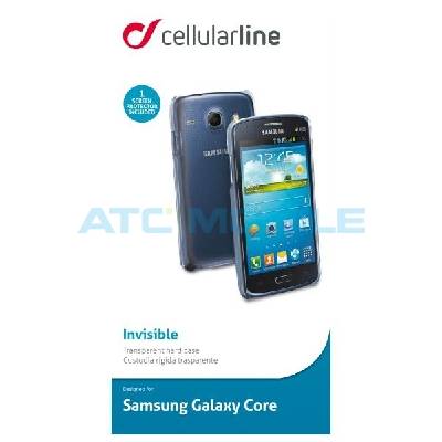 CellularLine Invisible- zadní pevný kryt Samsung Galaxy Core Duos (i8262), průhledný + fólie na LCD a zpět 2 Kč s ATC Clubem