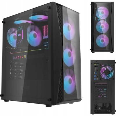 darkFlash DK352 Plus + 4 Fans Black