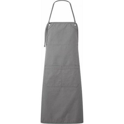 Premier Workwear Plátěná zástěra pro gastro a řemesla s dvojitou středovou kapsou Šedá