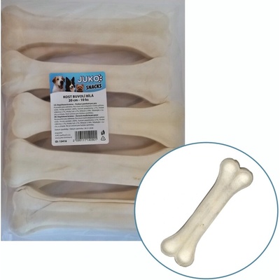 JUKO Snacks Kosť byvolia biela 20 cm 10 ks
