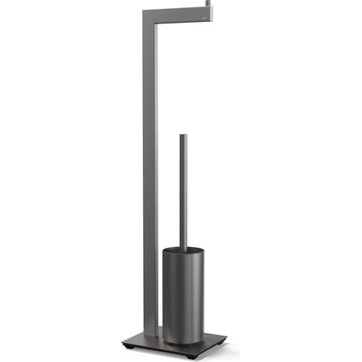 ZACK Linea Стойка за тоалетна хартия и четка за WC, графитен, с PVD покритие (40868)
