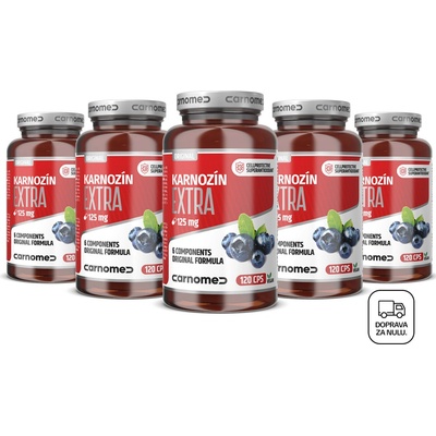 CarnoMed 5 balenie Karnozín EXTRA 120 kapsúl