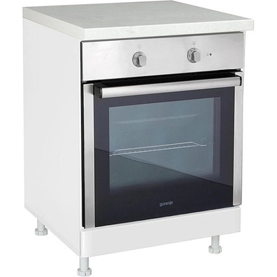 Matis Кухненски шкаф долен за вградена фурна in mdf d60 r бял гланц