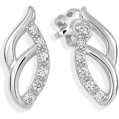 Soliter Náušnice z bieleho zlata so zirkónmi 239 001 01063 07