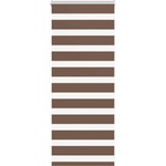 vidaXL Зебра щора, кафява, 55x100 см, ширина на плата 50, 9 см, полиестер (4014304)
