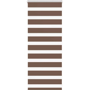 vidaXL Зебра щора, кафява, 55x100 см, ширина на плата 50, 9 см, полиестер (4014304)