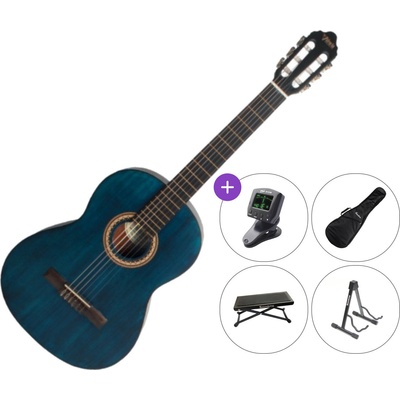 Valencia VC204 SET 4/4 Transparent Blue Класическа китара