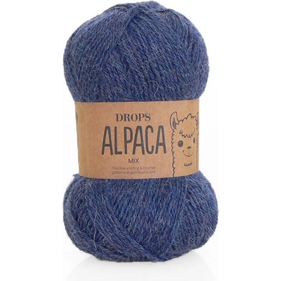 Příze DROPS Alpaca mix 6360 - tmavá modrá (melír)