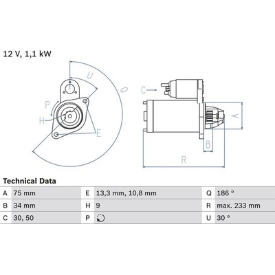 BOSCH 0 986 025 610 Startér (0986025610) | Zboží Auto