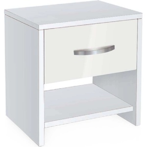 Bogdan Furniture G Нощно шкафче Мебели Богдан, модел BM-Ava 2, бял гланц