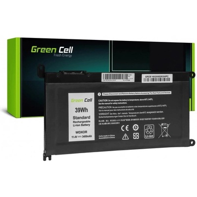 Green Cell Батерия за лаптоп GREEN CELL, Dell WDXOR-H, Dell Inspiron 13 5368, 5378, 5379, 14 5482, 15 5565, 5567, 5568, 5570, 5578, 5579, 7560, 7570, 17 5770, 11.4V, 3400mAh (17109)