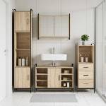 vidaXL Комплект шкафове за баня 3 бр. Дъб сонома 40 x 36 x 109, 5 см (3444538)