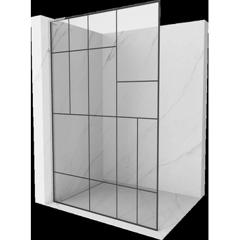 Mexen Kioto L стена за душ Walk-in 100 x 200 см, черен модел, хром - 800-100-103-01-78 (800-100-103-01-78)