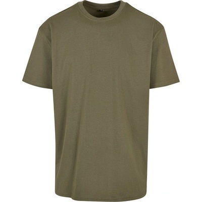 Build Your Brand pánske tričko Heavy Oversize Tee olivové