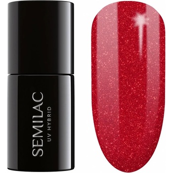 Image 1 of Semilac UV Gel Polish Glitter Red 7ml