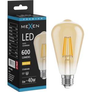 Mexen Vintis LED нажежаема лампа E27, ST64, 6W, Топла - 2700K, 600 lm, кехлибар - L152-E27-0627-50 (L152-E27-0627-50)