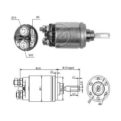 Spínač startéru 0001354004 Bosch 0331401008