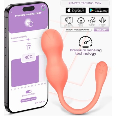 INTOYOU App Series Kyra Pelvic Floor Trainer with Pressure Sensing & App Orange