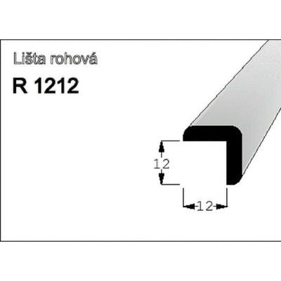 Dřevěná lišta ROHOVÁ 12 x 12 mm - 1 metr