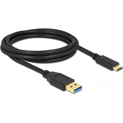 Кабел Delock SuperSpeed, USB-A мъжко - USB-C мъжко, (USB 3.2 Gen 2), 10 Gbps, 2 м