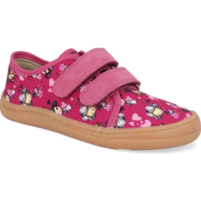 Froddo Canvas Barefoot detské plátenky Fuxia+ fuchsiové
