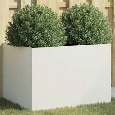 VidaXL bílý kovový Květináč 47 x 62 x 46 cm