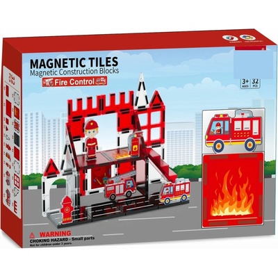 Sparkys Magnetická stavebnica Hasiči 32 ks
