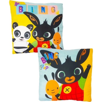 Setino obojstranný vankúš Zajačik Bing & Flop Zajačik Bing v póze Usaina Bolta 40x40