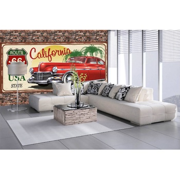 DIMEX ART s. r. o Самозалепваща се флизелинова фототапета винтидж от калифорния 375 x 250 см