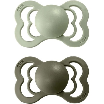 Bibs Supreme symetrické cumlíky kaučuk 2ks Sage / Hunter Green