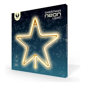 Forever Light Neónové LED Vianočné PENTASTAR teplé biele FLNE22