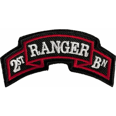 NAVYS nášivka oblúčik 2st RANGER BATTALION - ČIERNÁ