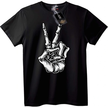 NOONEBRAND Тениска Скелет с мирен знак - 5XL, Black
