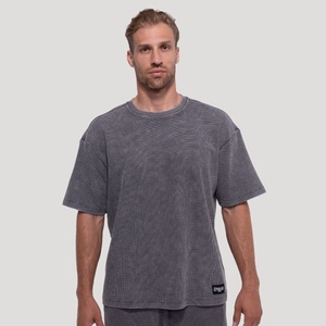 GymBeam Тениска Persistence Washed Gray L