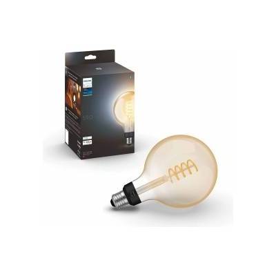 Philips White Ambiance E27 Filament Large Globe (550 lm), dimmable LED lamp for the Hue lighting system with warm to cool white light, smart light control via voice and app, pack of 1 - 929002478101