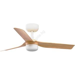 Faro Barcelona Faro 33821wt-1tw-led Димируем вентилатор mini punt s 10w/230v кафяв/бял Ø 90 см wt + д. у (fa33821wt-1tw)