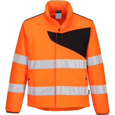 Portwest PW275 PW2 Hi Vis Reflexná softshellová bunda oranžová/čierna