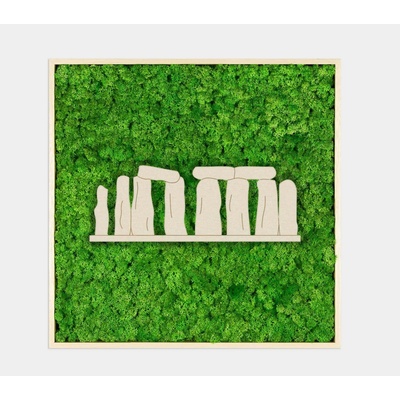 Lišajníkový obraz svetových monumentov Biele drevo, Stonehenge