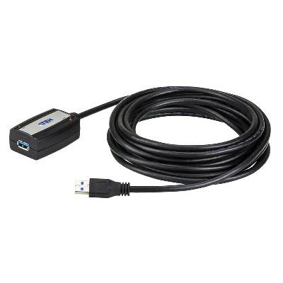 Удължителен кабел aten ue350a, usb-a мъжко - usb-a женско , 5 м, usb 3.0, Черен (aten-ue350a-at)