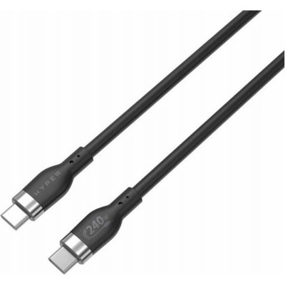Hyper HY-HJ4002BKGL Silicone 240W, USB-C / USB-C, 2m, černý