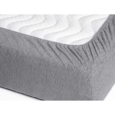 Dreamy Linens Prostěradlo froté nepropustné šedé 70x140