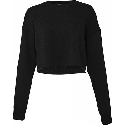 Bella+Canvas dámská mikina Cropped crew Fleece čierna