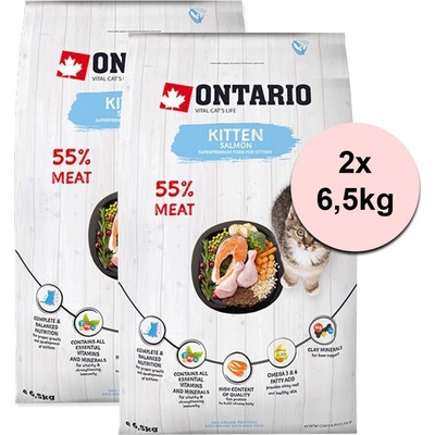 Ontario Kitten Salmon 2 x 6,5 kg