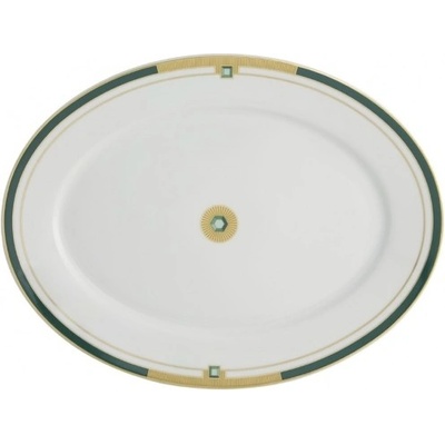 Vista Alegre veľký oválny podnos Emerald 42,5cmx32,3cm