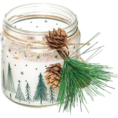 Atmosphera Vánoční svíčka s věncem, 315 g, bílá bílá