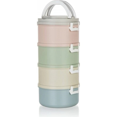 Banquet Plastový obedár Avanza, 2,8 l, 4 diely, multicolor