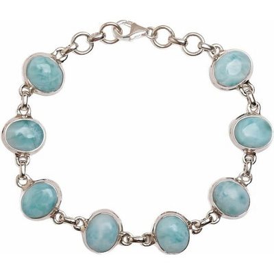 Nefertitis Larimar náramek stříbro Ag 925 B519 NF64105 18,5 19,5 cm, 19,4 g