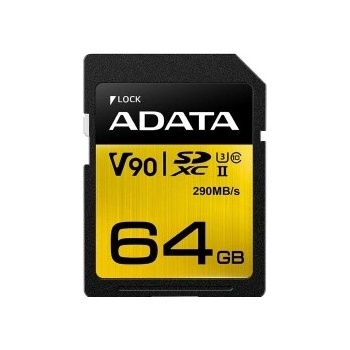 ADATA SDXC 64GB UHS-II U3 ASDX64GUII3CL10-C