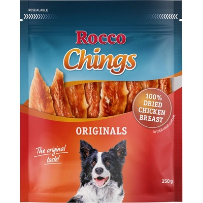 Rocco Chings maškrty zo sušeného mäsa sušené kuracie prsia plátky 250 g
