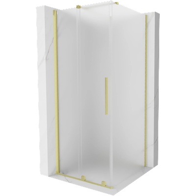 Mexen Velar плъзгаща се душ кабина 120 x 120 см, матирана, златна четка - 871-120-120-31-55 (871-120-120-31-55)